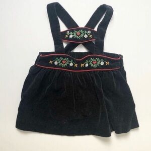 Vintage Kids Velvet Embroidered Lederhosen